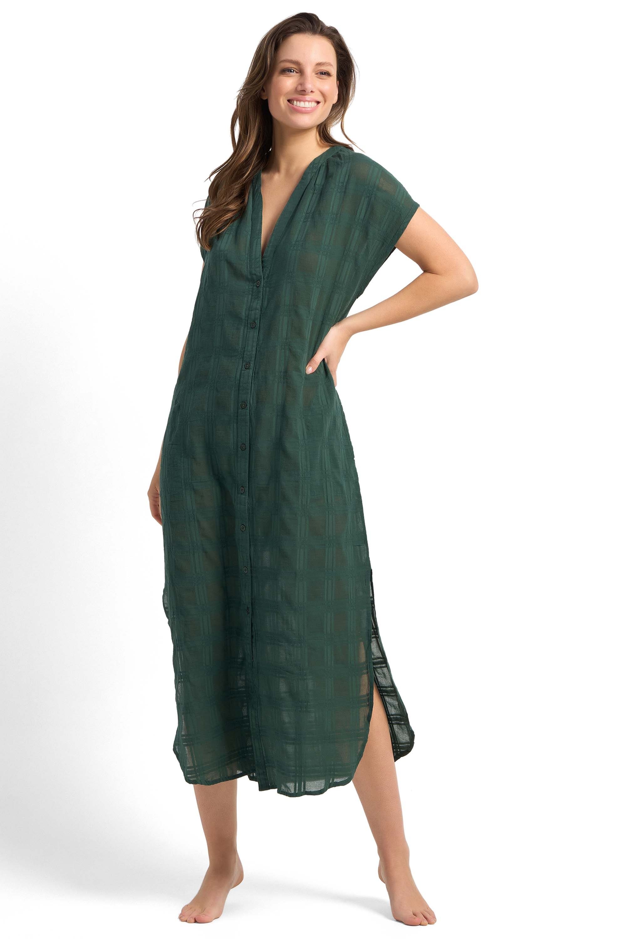 Picnic Soft Maxi Dress-Seaweed